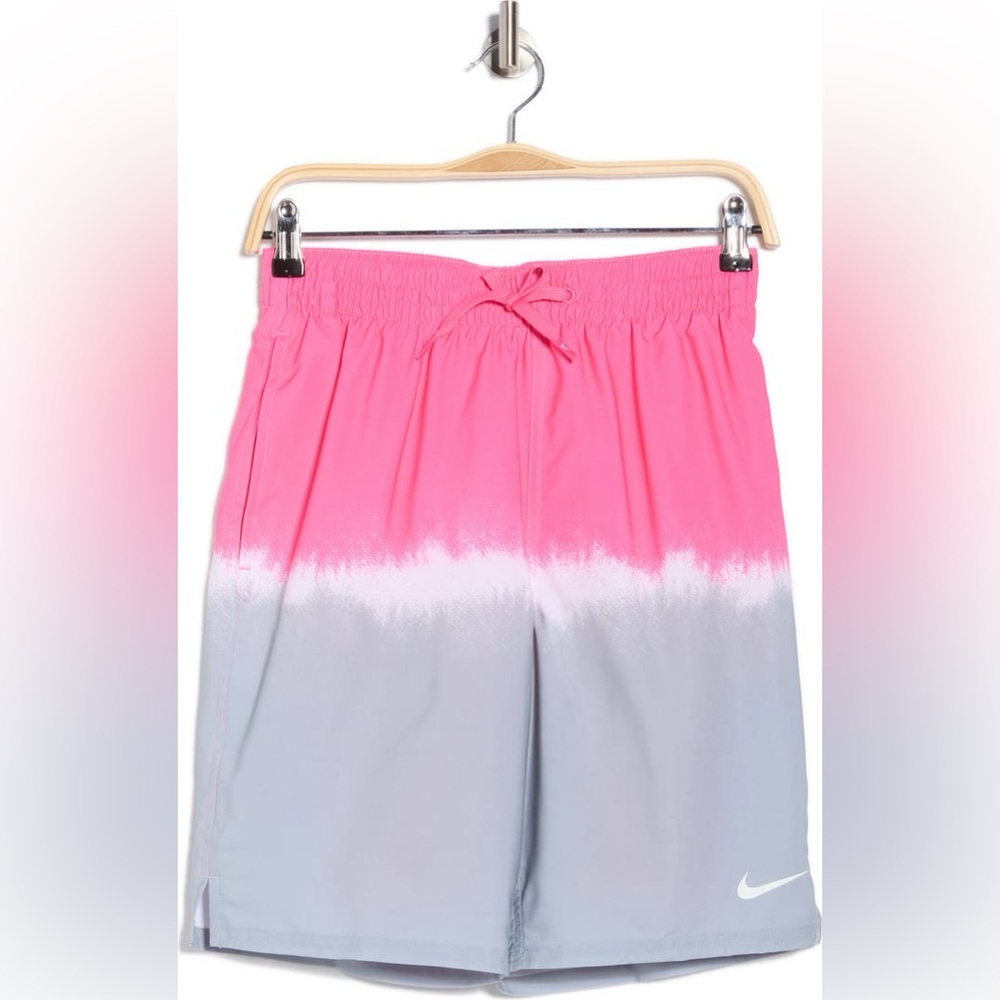 Nike Pink and Gray Ombre Mens swim shorts